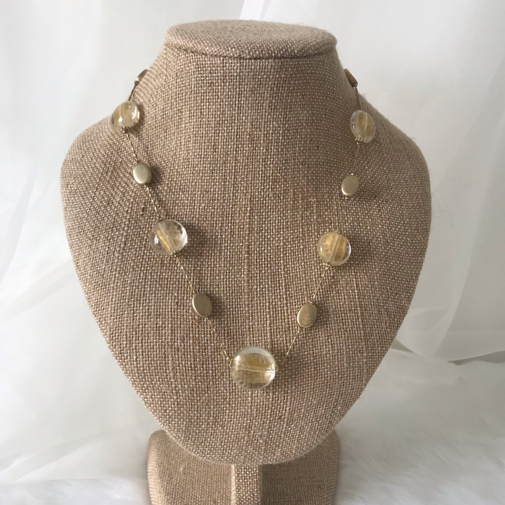 PD Premier Designs Short Golden Beaded Necklace